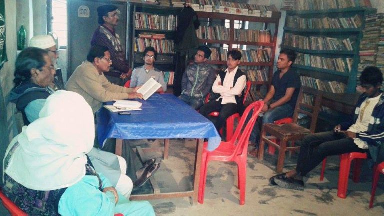 মঠবাড়িয়া শেরে বাংলা সাধারণ পাঠাগারে সাহিত্য আসর অনুষ্ঠিত
