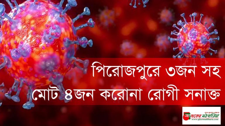 পিরোজপুরে ৩জন সহ মোট ৪জন করোনা রোগী সনাক্ত