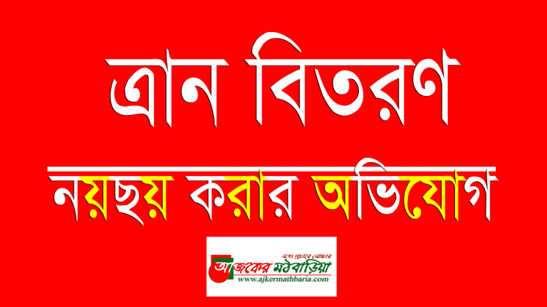 ত্রান বিতরণে নয়ছয় করার অভিযোগ করেছেন এনামুল হক খান